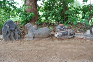 Nandi sculpture at polavasa