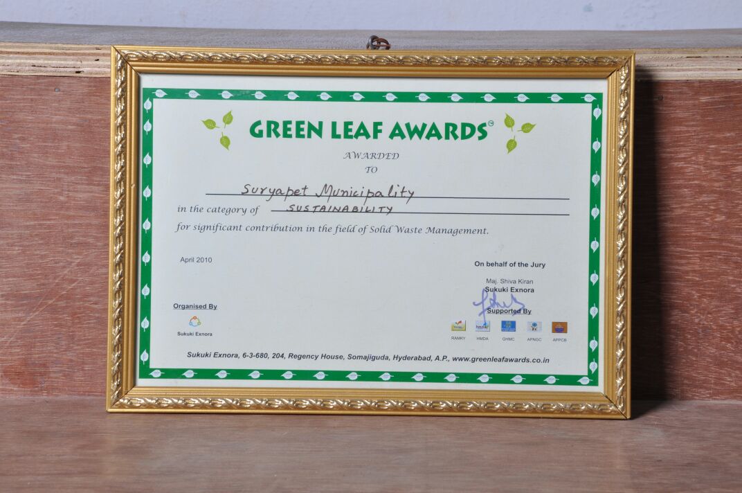 Receiving Green Leaf Award